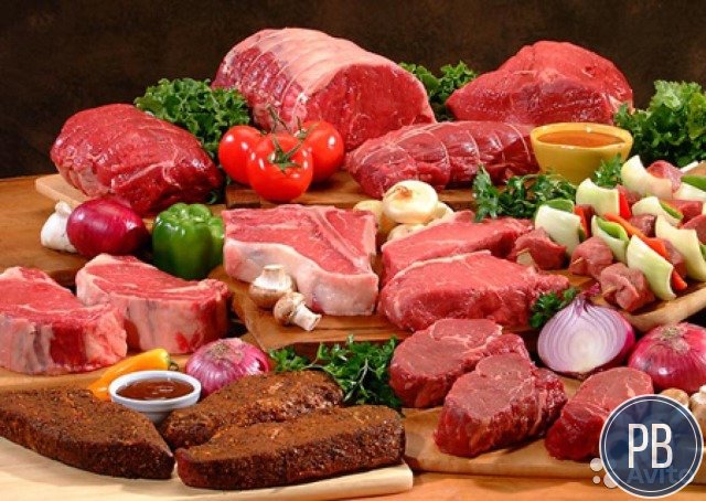 Магазин продуктов с мясным цехом