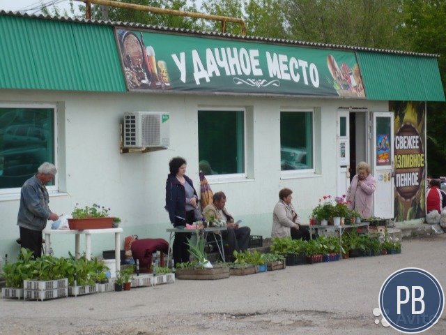Действующее летнее кафе и магазин