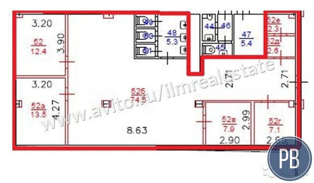 Сдам офисное помещение, 128.6 м²