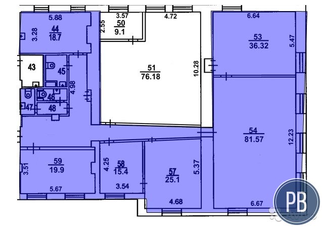 Сдам офисное помещение, 250.79 м²