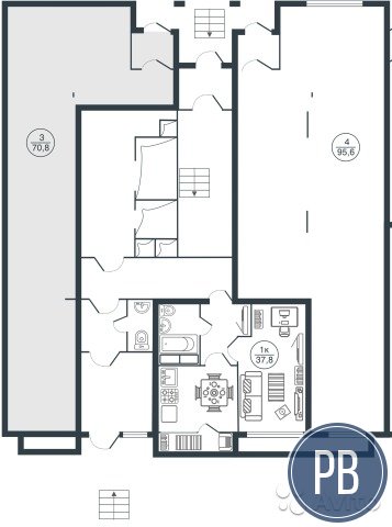 Помещение свободного назначения, 70 м²