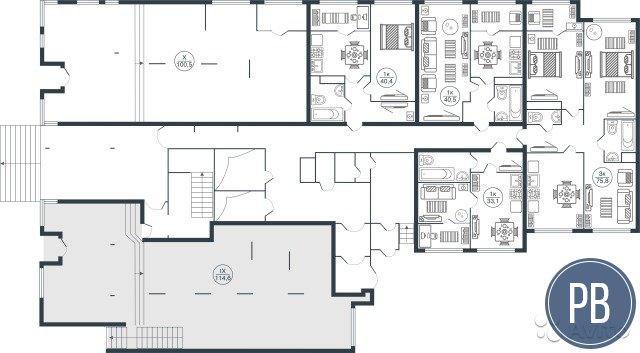 Помещение свободного назначения, 115 м²