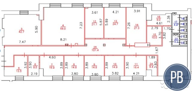 Сдам офисное помещение, 415.9 м²