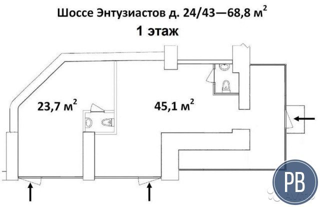 Торговое помещение Энтузиастов шоссе, д. 24/43