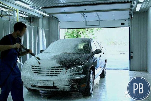 Автомойка на парковке гипермаркета, база клиентов