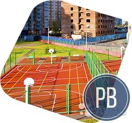 Спортивное покрытие на основе резиновой крошки